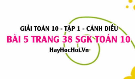 Giải bài 5 trang 38 Toán 10 tập 1 SGK Cánh Diều